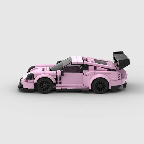 Coche MOC LEGO - Porsche 911 rosa - Imagen 4 de 6