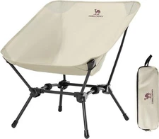 CAMEL CROWN Folding Camping Chair Lightweight Portable Compact Mesh Khaki 