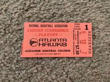 1971 Atlanta Hawks v  New York Knicks Playoff Basketball Ticket Pete Maravich