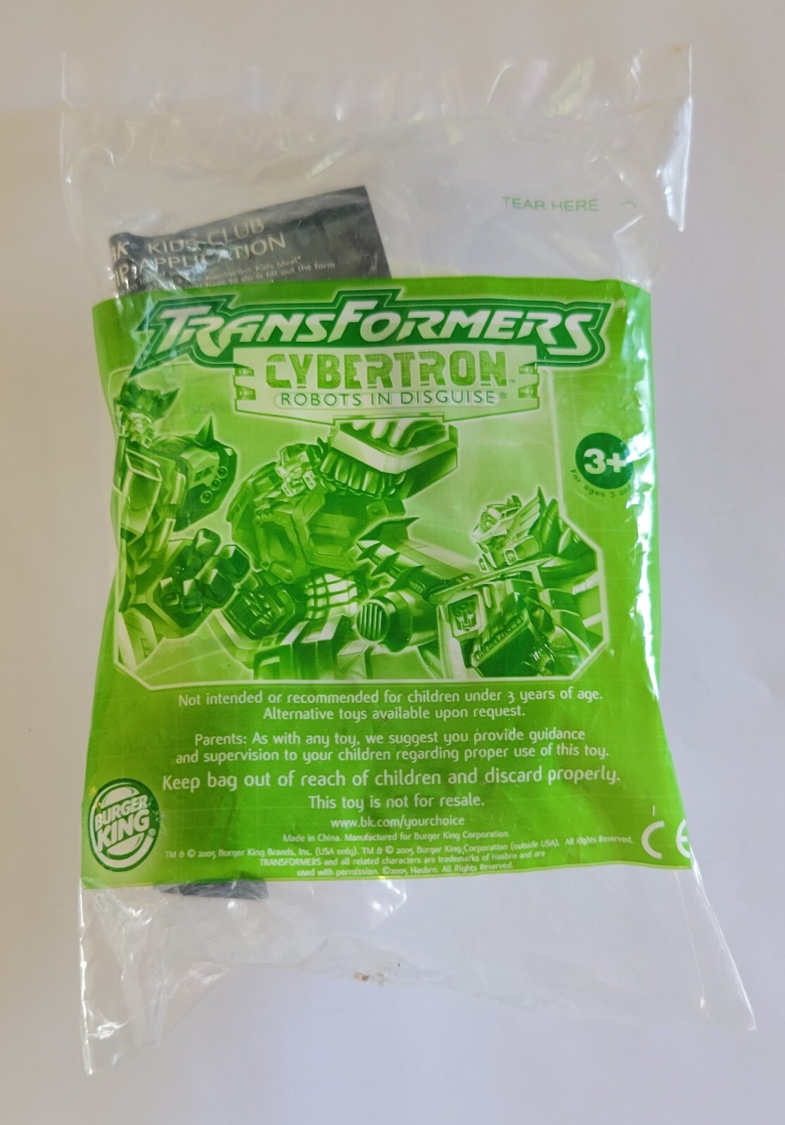 2005 Burger King Kids Meal Transformers Cybertron Red Alert SS in Package 