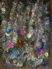    15' HOLIDAY TIME Tinsel Christmas Garland - NEW      