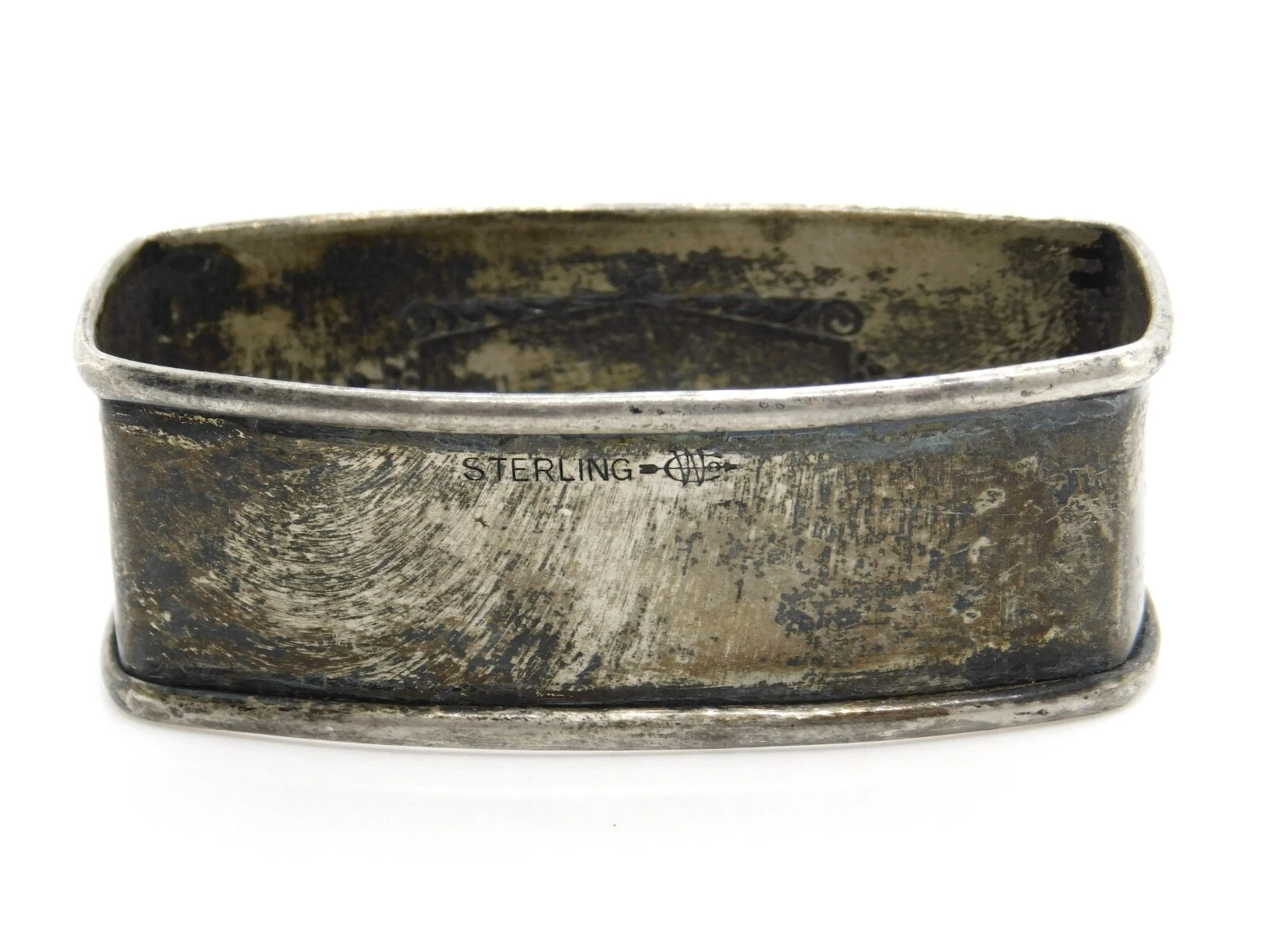 Sterling Silver Oblong Napkin Ring - Thumbnail 4