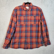 KATIN Men s plaid check button up Flannel Casual Shirt Size SM