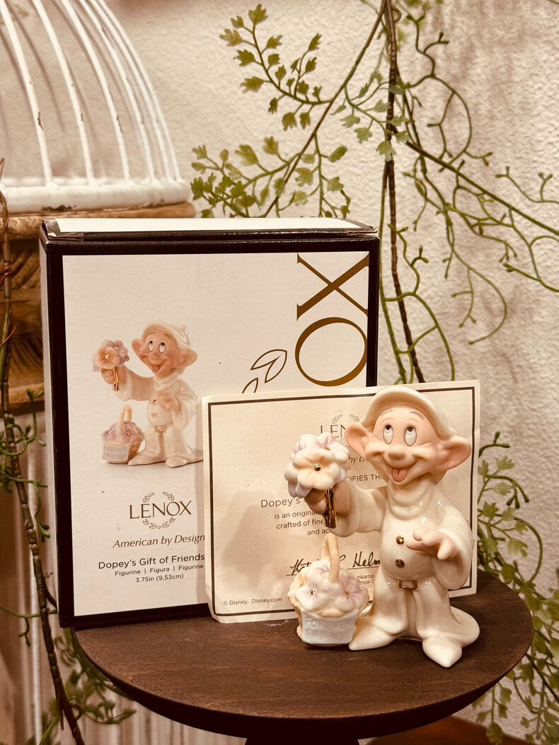 Lenox Disney Dopey Friendship Figurine 3.75-Inch Rare Collectible Sculpture