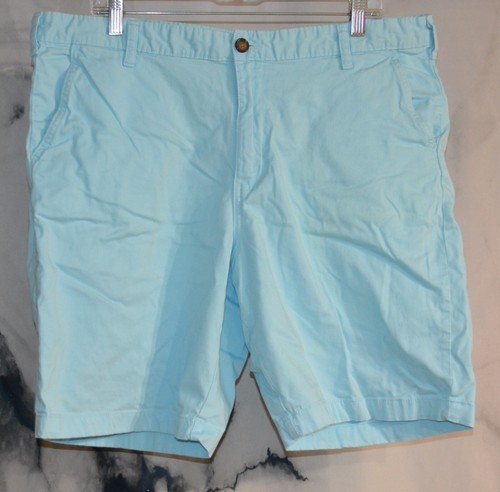 GEORGE Sky Blue Stretch Cotton Men's Shorts 38 4 Pockets Buttoned Rear Pockets