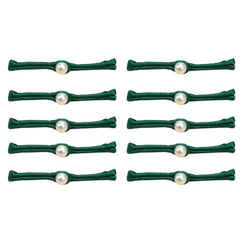 10pcs Dusty Chinese Knot Fasteners Pearls Embellished Buttons Sewing Button - Picture 16 of 27