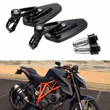 Motorcycle Street Bike 7/8" Handle Bar End Mirrors For Honda Yamaha Triumph US