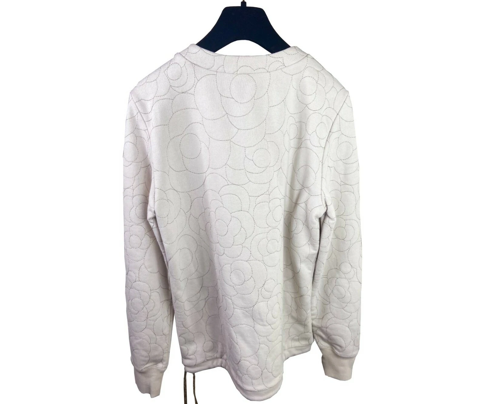 Felpa Chanel Nuovissima Beige Oro Camelia Cuciture