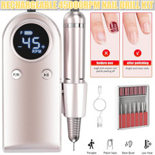 SALES 45000RPM Electric Nail Drill Machine Portable Manicure Pedicure Kit KS0376