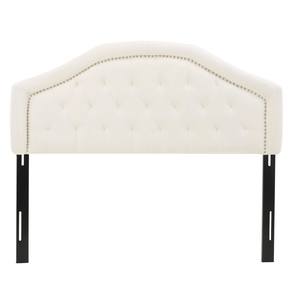 Contemporary Kaarina Upholstered Fabric Square Headboard,  Full/Queen Size - Image 2 of 4