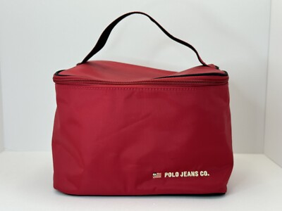 Ralph Lauren Polo Jeans Co. Insulated Cooler Lunchbox Work Travel Vintage Red