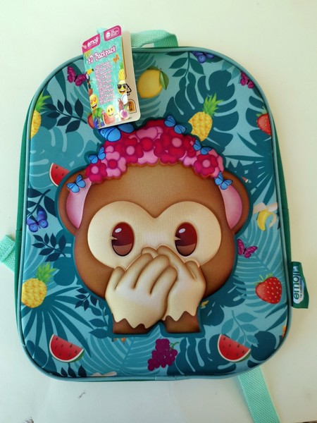 Kinder Rucksack Emoji 3D Leicht Gepolstert Schule Kindergarten Tasche-image