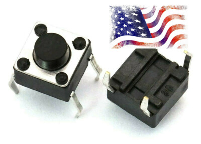 10pcs 6*6*5MM push button micro switch copper feet 4 feet vertical in-line patch