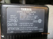 Genuine Yamaha Keyboard External AC Power Adapter Model PA-6 12V, 2A OEM