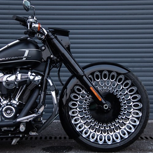 Hoprousa Hollow Wheel set with Match Pulley for Harley Breakout 21&18 inch - Picture 4 of 11
