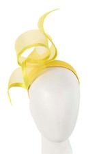 Bespoke design Yellow racing fascinator by Fillies Collection Made in Australia