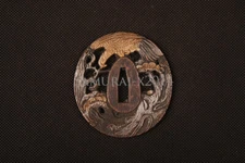 For Japanese Samurai Sword Katana Wakizashi Feral Eagle Tsuba Alloy Hand Guard 