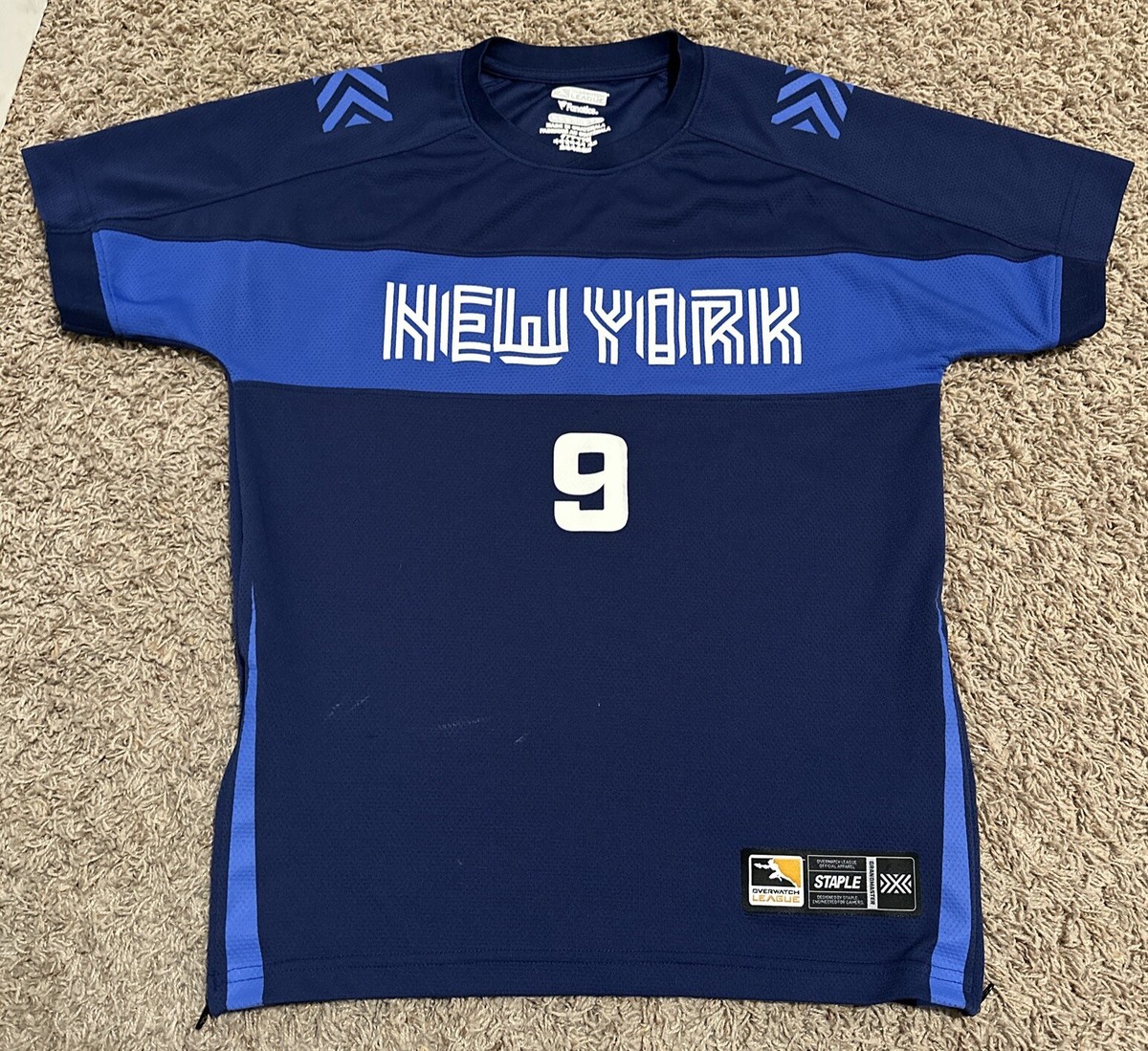 Overwatch League New York Excelsior Blue Jersey Staple Medium