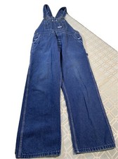 Big Smith Blue Denim Carpenter Work Suspenders Bib Overalls Men  s Size US 38x30