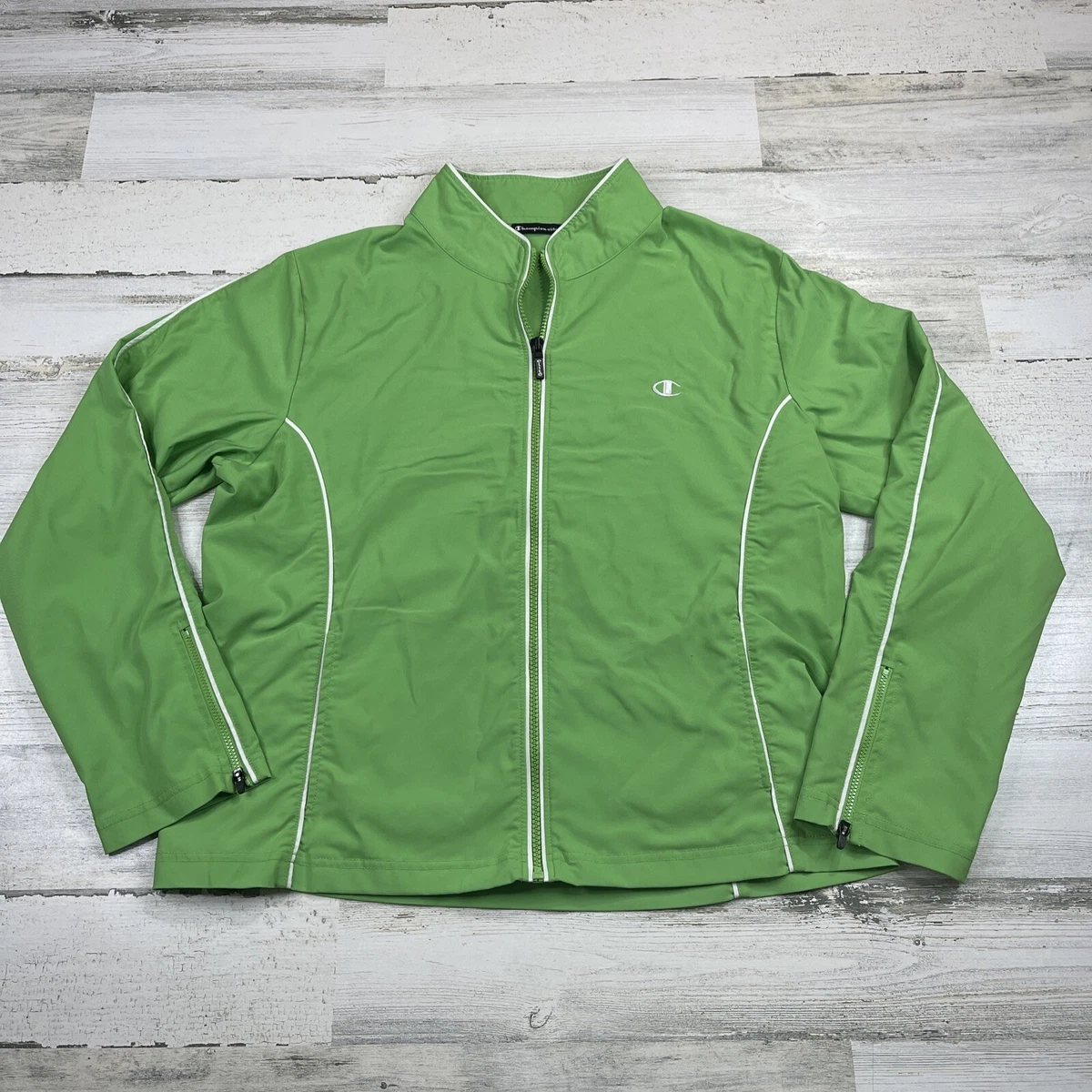 Champion Elite Jacket Womens Large Green Zip Up Athletic