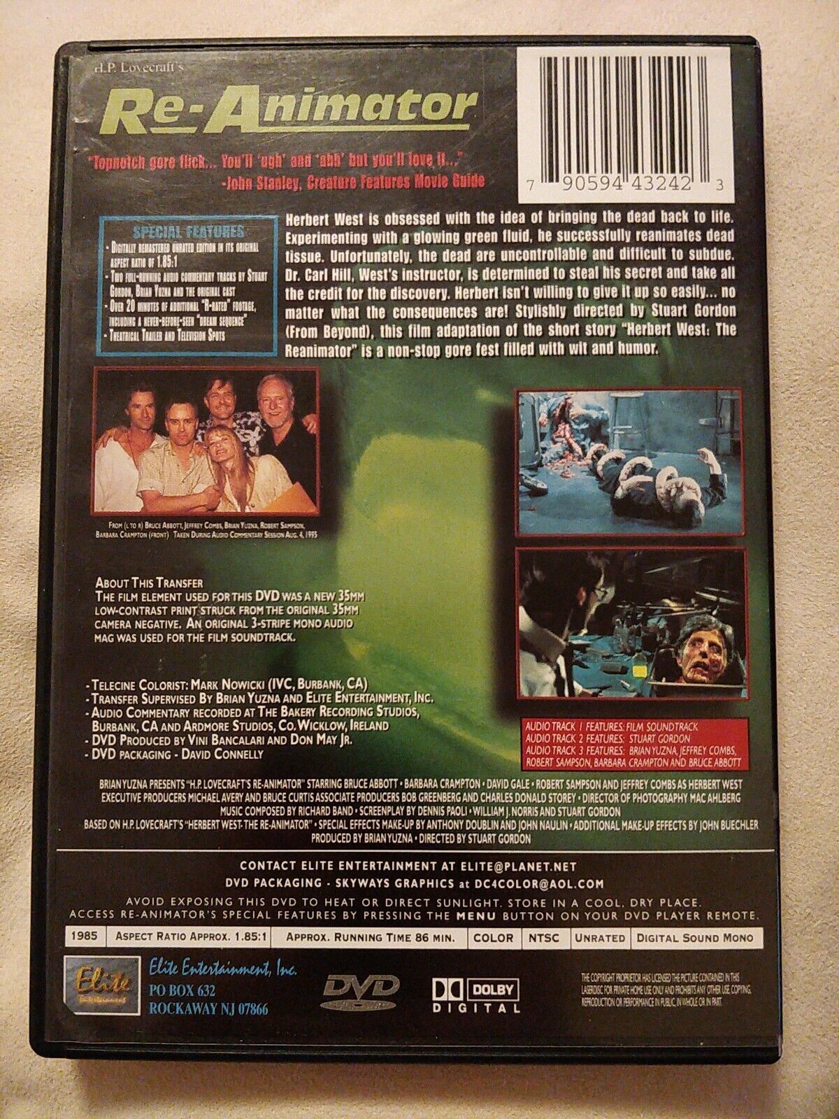 Re-Animator (DVD, 1997, Special Edition) 790594432423 | eBay