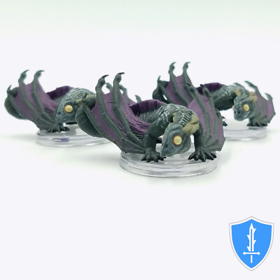 Deep Dragon Wyrmling x3 - Fizban's Treasury of Dragons #7 D&D Icons of Realms