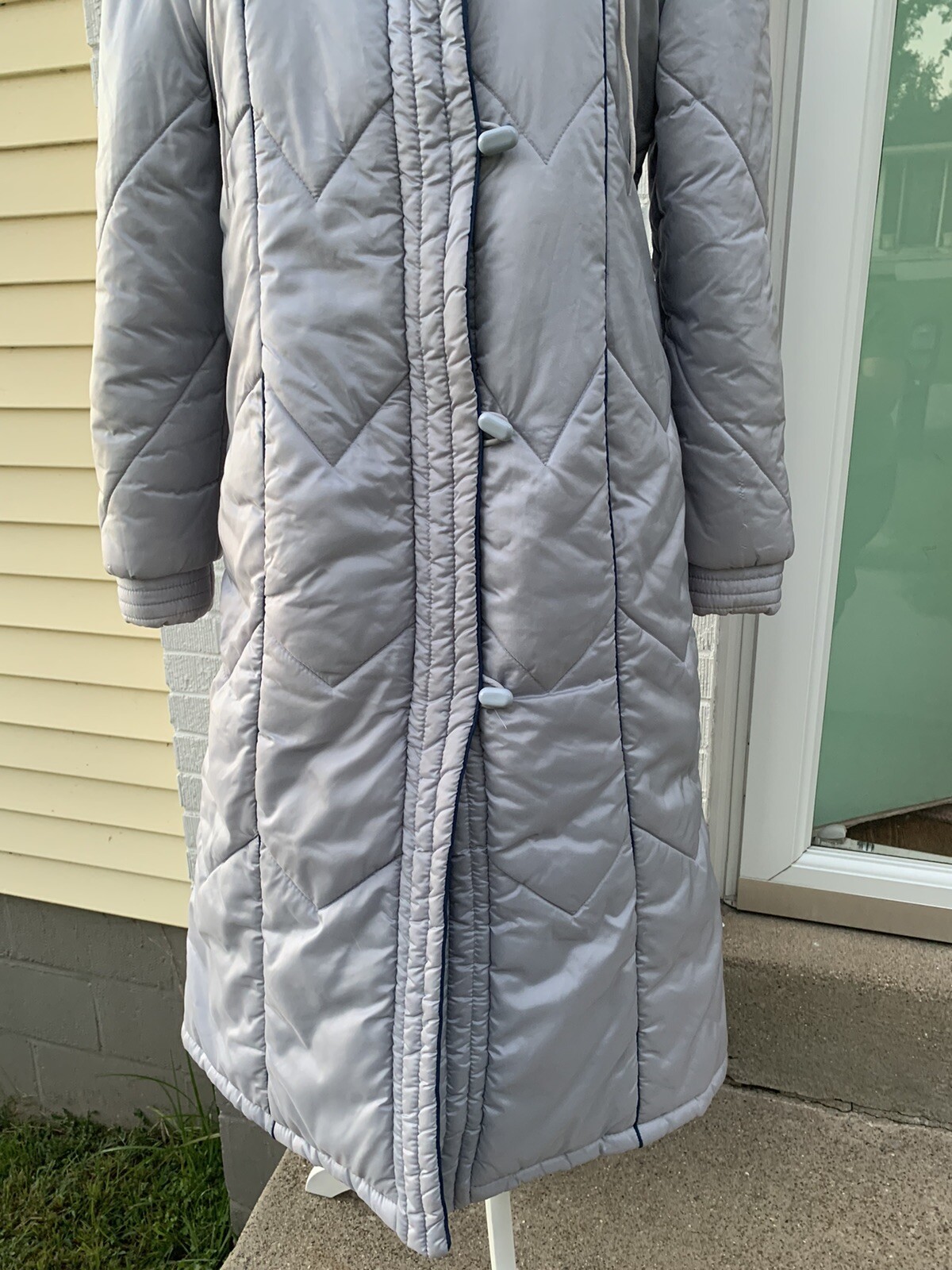 Vintage women's padded parka and puffer jacket, size L unclear yellow type Vintage Second Hand