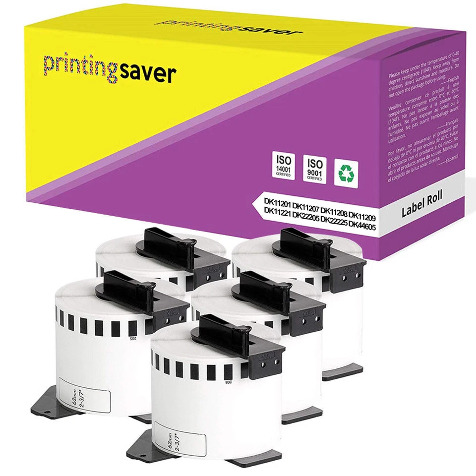 PRINTING SAVER Roll Labels fits Brother QL500 QL560 QL570 QL580 QL700 QL1050 QL720NW QL710W