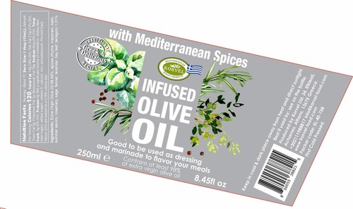 KORVEL Greek EVOO with Mediterranean herbs, Amphora 8.45 fl oz - Picture 7 of 7