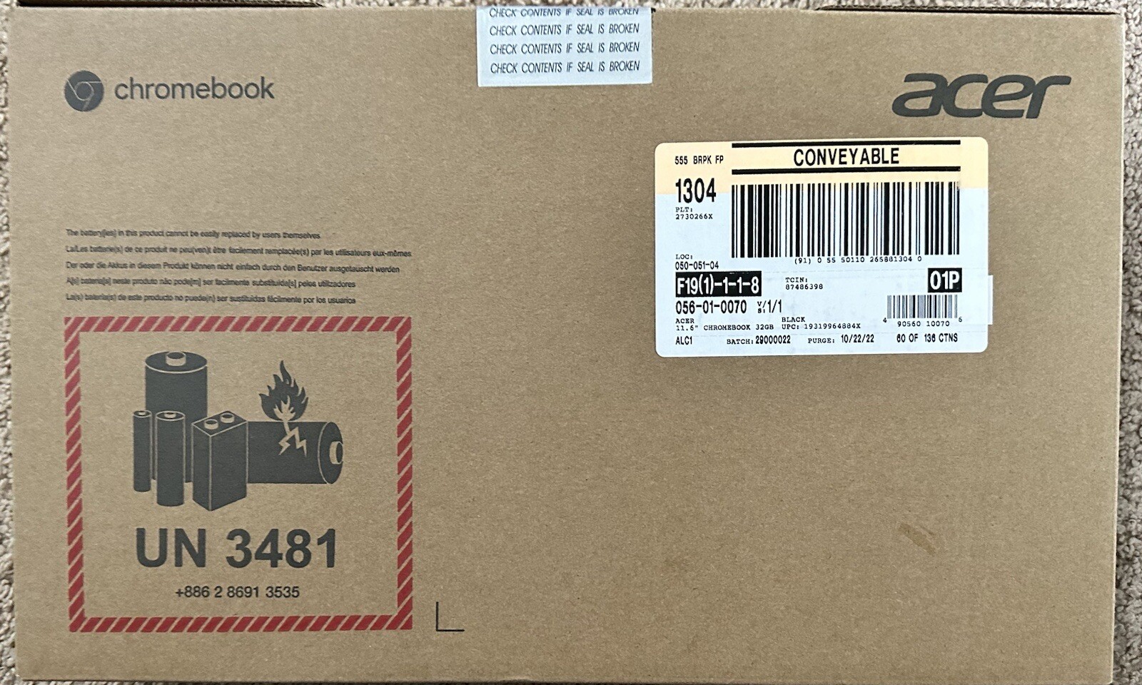 Notebook Acer Dual Core Chromebook R721T-488H, AMD A-Series, 4GB, 32GB, Chrome Os, Tela 11.6,Preto