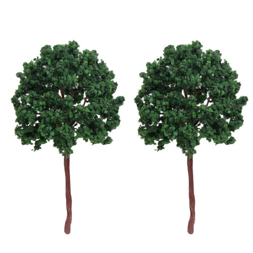 8pcs G Scale 1:25 Model Trains Trees Roadside Deep Green Tree 16cm Iron Wire - Picture 2 of 6
