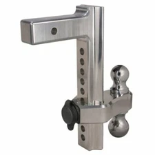 Trimax TRZ12AL 12" Aluminum Adjustable Drop Hitch w/ Locking Ball Mount