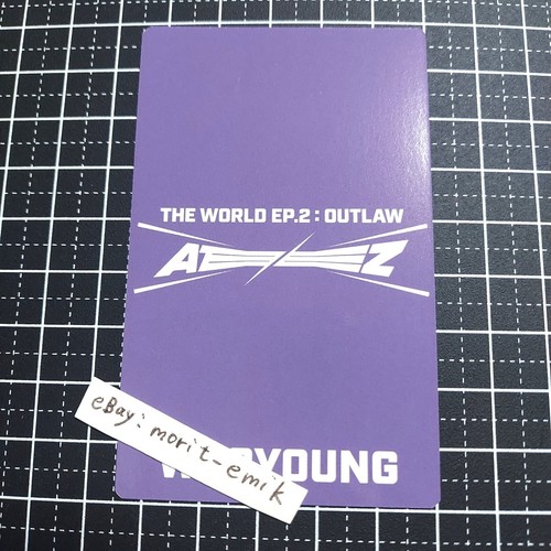 Tarjeta fotográfica ATEEZ WOOYOUNG BOUNCY Japón Tower Records Lucky Draw PC EP.2: FUERA DE LA LEY - Imagen 8 de 14
