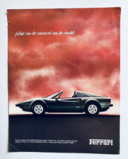 Vtg Ferrari Print Ad Spec Sheet 1981 308 GTSi Spider
