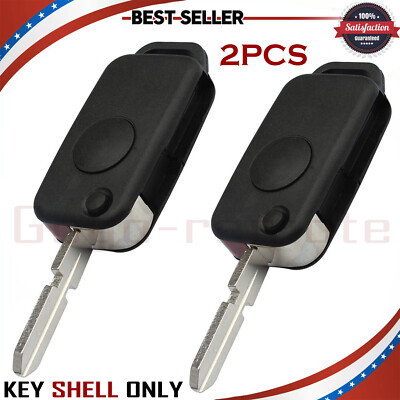 Coque De Clé Flip (shell) HU39 Pour Mercedes W168 W124 W202 Etc. - Noire - Neuf