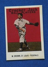 1993 Cracker Jacks Reprints Baseball Mordecai Brown St. Louis Federal #18