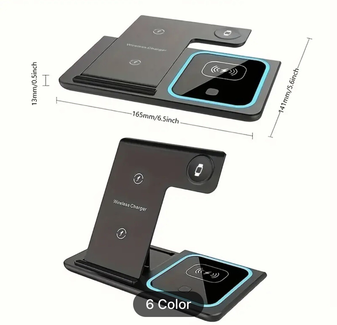 Wireless Charger Station Fast Charger for I Phones I watches Airpods-image