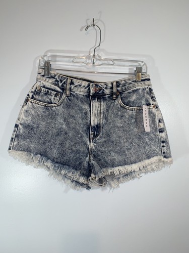 PACSUN Women's High Rise Festival Dazzle Acid Denim Jean Shorts NEW NWT Size 29 - Picture 3 of 10