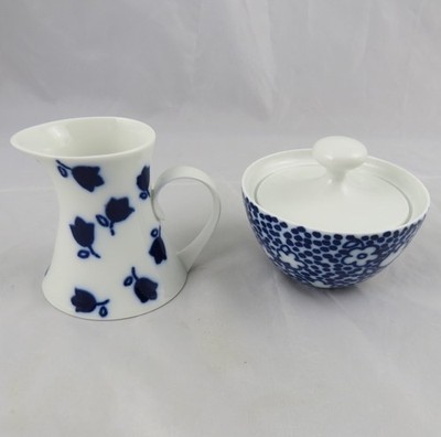 BLOCK Bidasoa Variance Creamer & Sugar Bowl Espana Spain