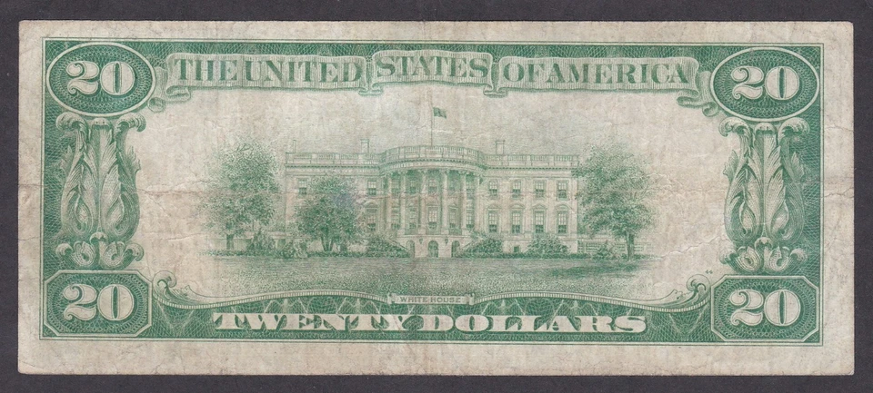 [VF, No Tears or Holes] 1928 Gold Certificate $20 Fr-2402 A02234489A [005-3] - Image 2 of 2