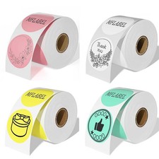 750/Roll 2" Circle Thermal Labels Self-Adhesive Sticker DIY Logo Tag For Zebra