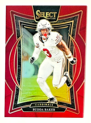 2024 Panini Select Budda Baker RED Prizm Card SP #/99 Concourse Cardinals!