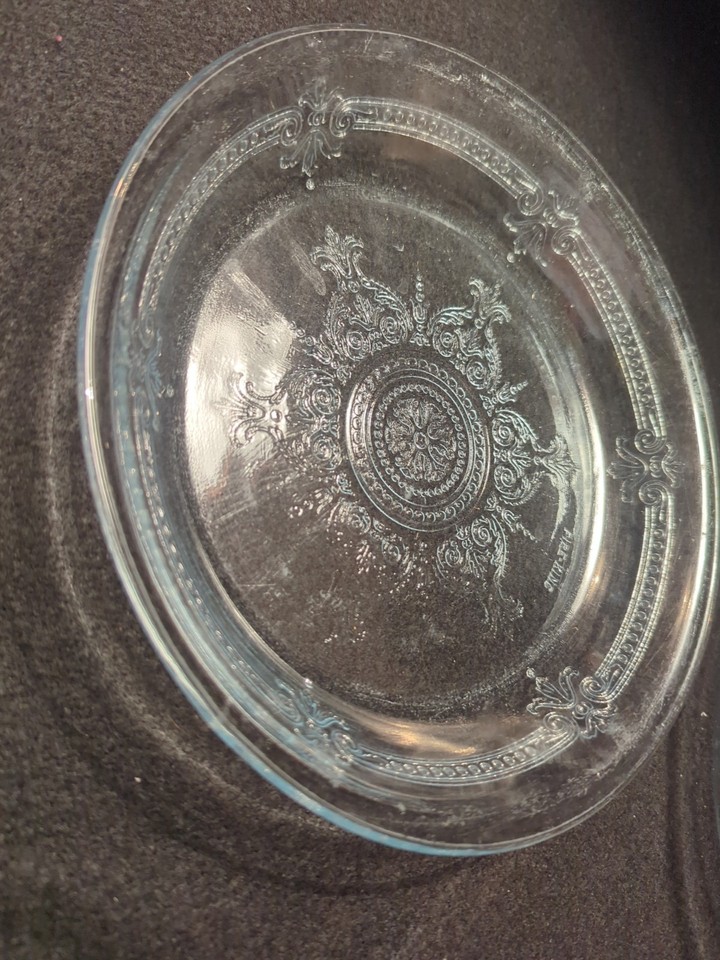 Vintage Fire-King Clear Glass Pie Plate 8.25 & 9