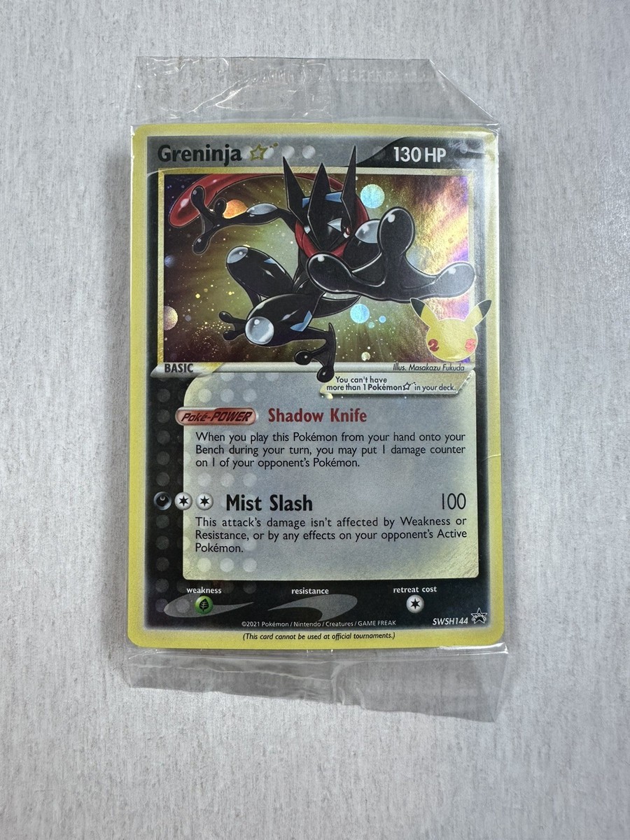 Pokémon TCG Greninja Gold Star SWSH144 - Celebrations Black Star