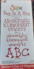 Sizzix Sizzlits Bug In A Rug Alphabet Set 9 Dies Upper Lower Case 655321