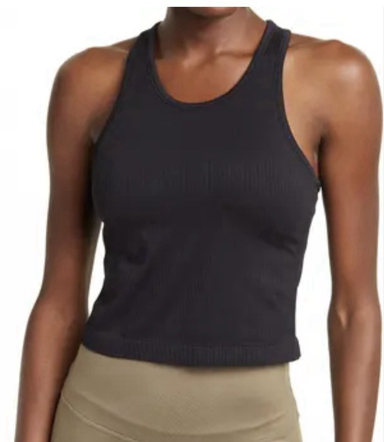 90 degrees set of 3 ribbed Racerback short tanks large