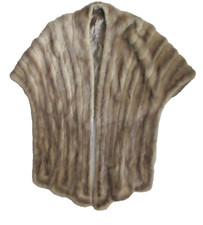 Golden Pastel Mink Fur Stole Cape Jacket Crafts Or Repair Vintage READ Damaged