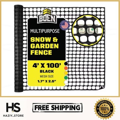 4 Ft. X 100 Ft. Black Construction Snow/Safety Barrier Fence