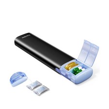 Metal Travel Organizer   Compact Weekly for Daily   Portable Small Case for V...