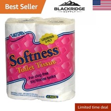 Eco-Friendly Softness 2-Ply Toilet Tissue - Septic Safe, 4-Pack with 8000 Sheets